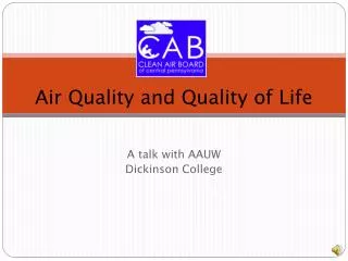 Air Quality and Quality of Life