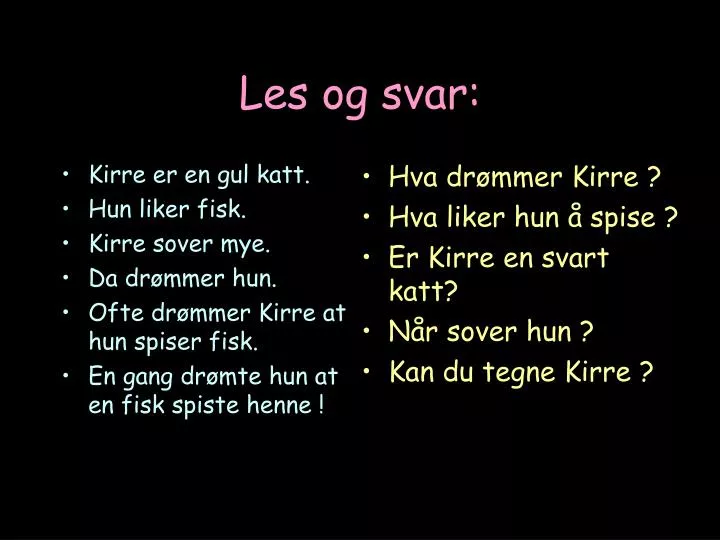 les og svar