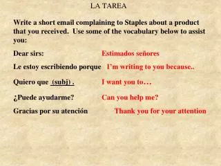 LA TAREA