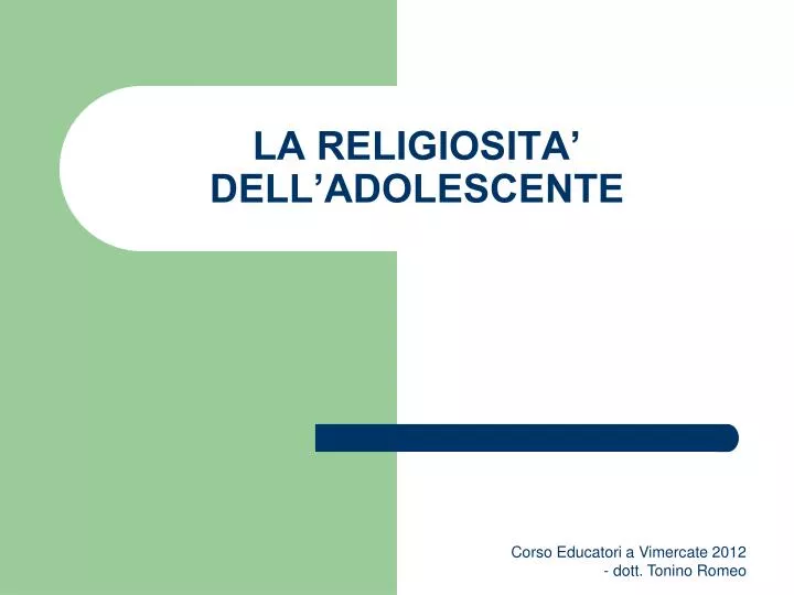 la religiosita dell adolescente