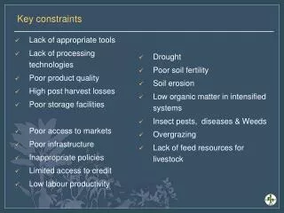 Key constraints