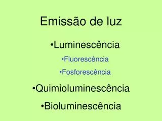 emiss o de luz