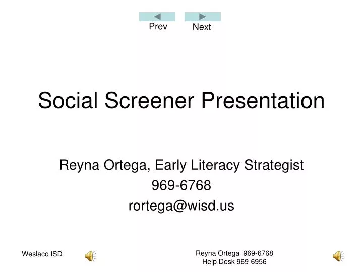 social screener presentation