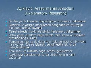 a klay c ara t rman n ama lar explanatory research
