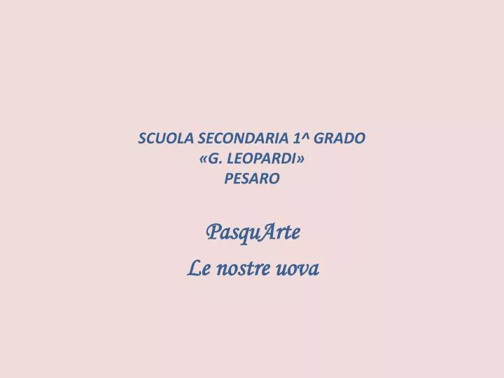 scuola secondaria 1 grado g leopardi pesaro