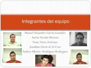 integrantes del equipo