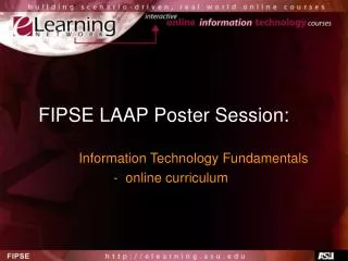 FIPSE LAAP Poster Session: