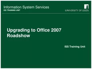 Upgrading to Office 2007 Roadshow