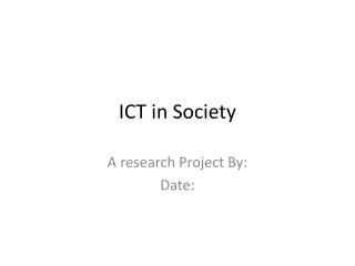 ICT in Society