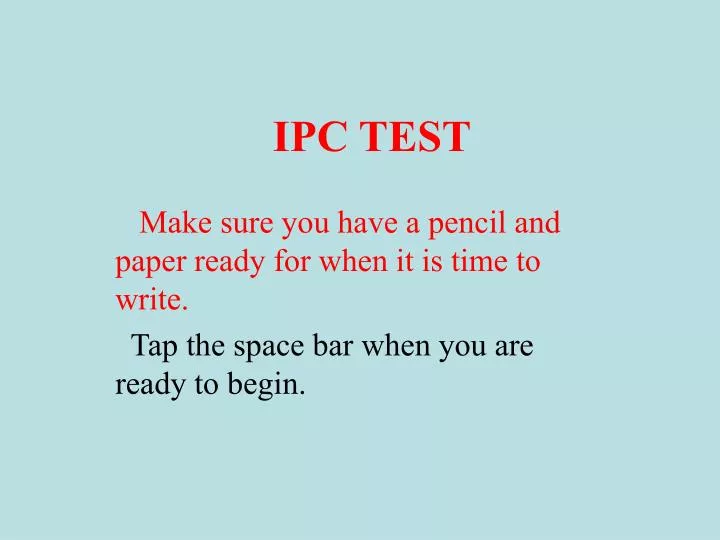 ipc test