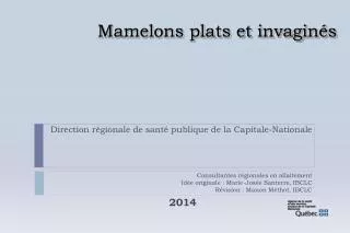 mamelons plats et invagin s