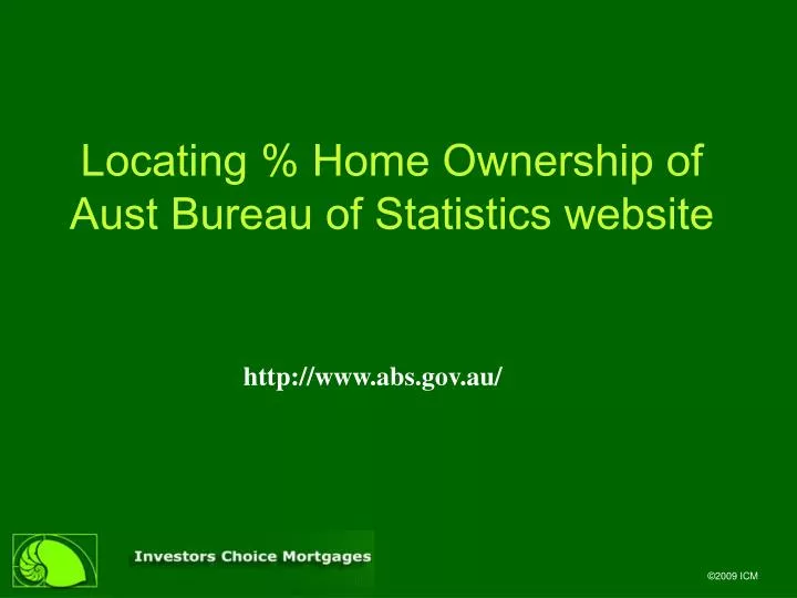 locating home ownership of aust bureau of statistics website