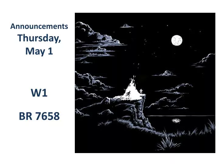 announcements thursday may 1