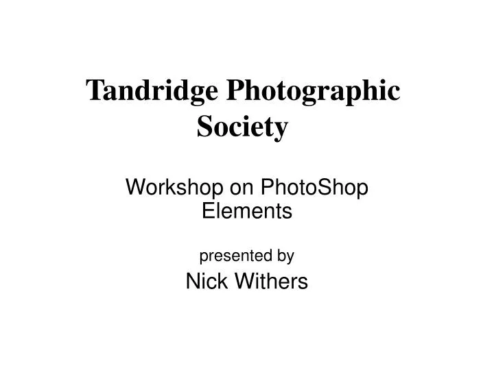 tandridge photographic society