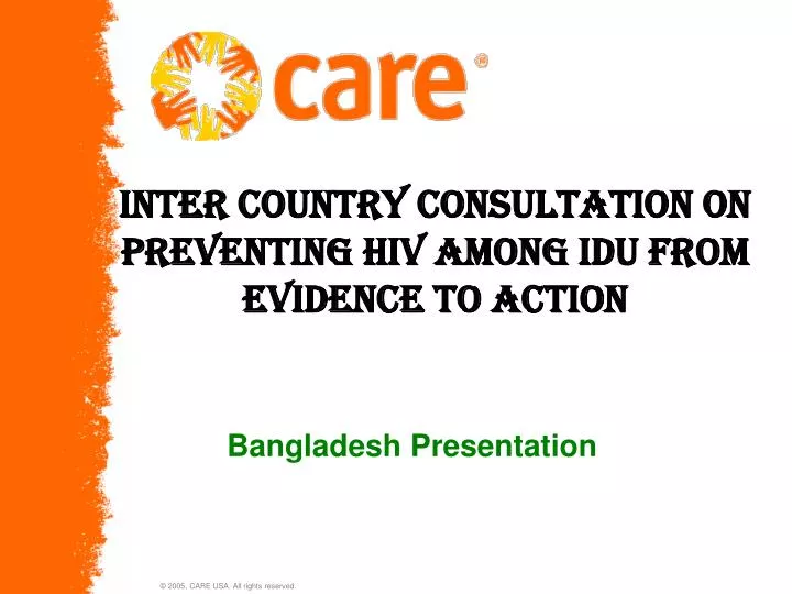 inter country consultation on preventing hiv among idu from evidence to action