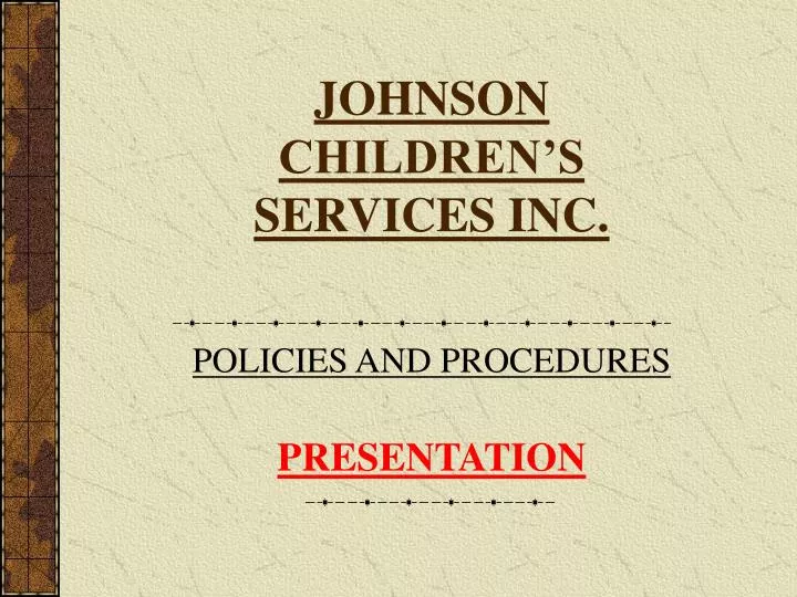 johnson children s services inc