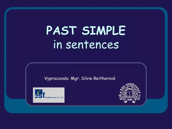 past simple in sentences