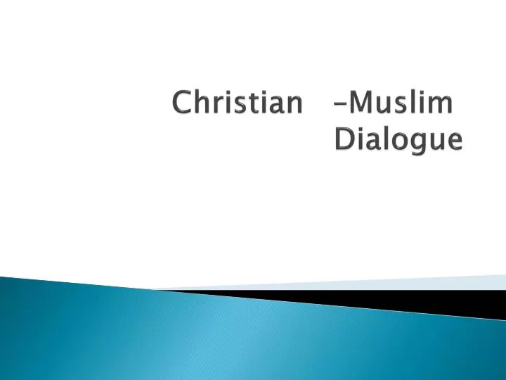 muslim christian dialogue