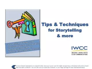 tips techniques for storytelling more