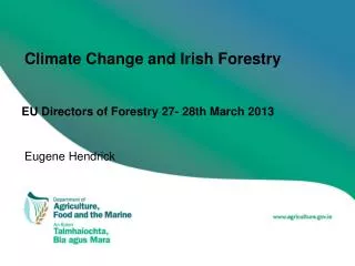 Climate Change and Irish Forestry