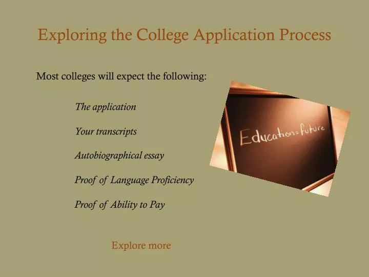 exploring the college application process