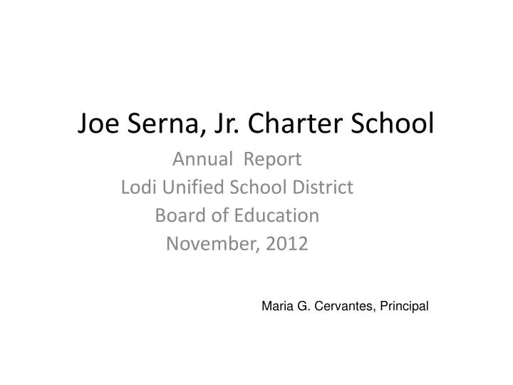 joe serna jr charter school