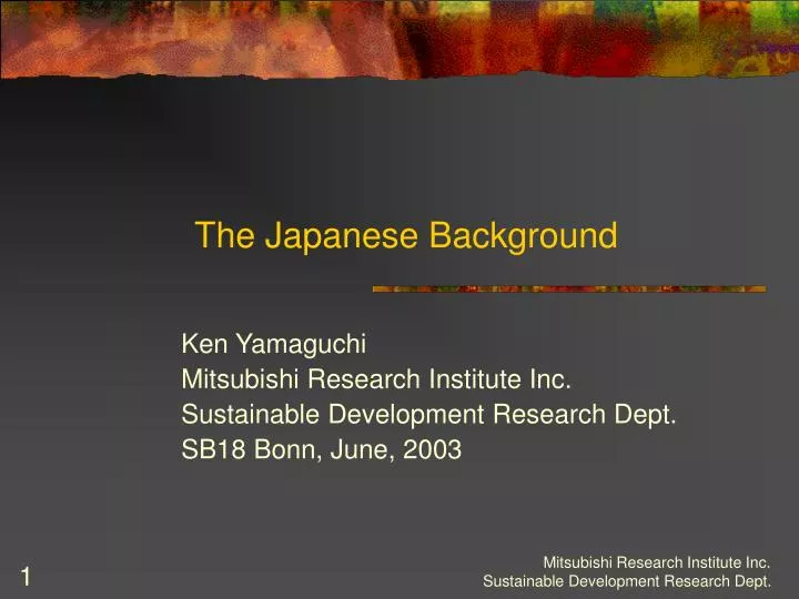the japanese background