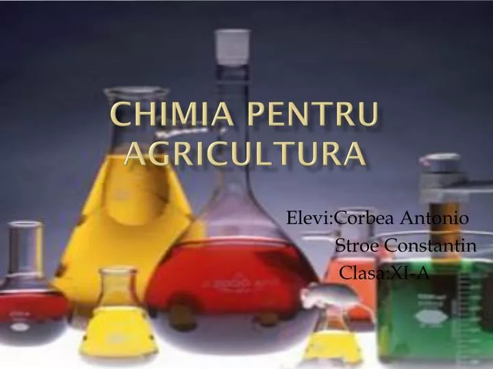 chimia pentru agricultura