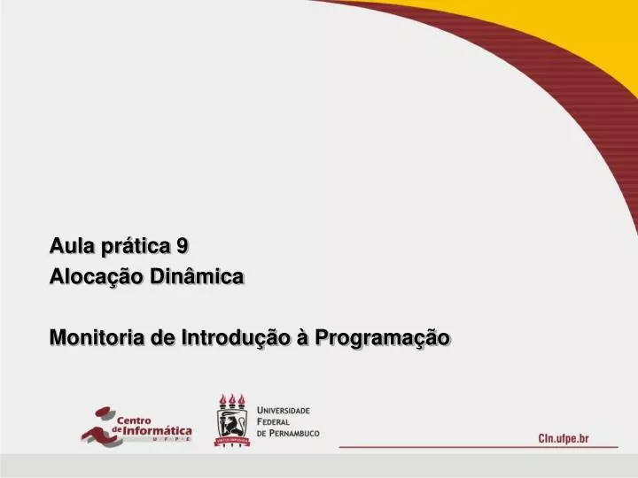 aula pr tica 9 aloca o din mica monitoria de introdu o programa o