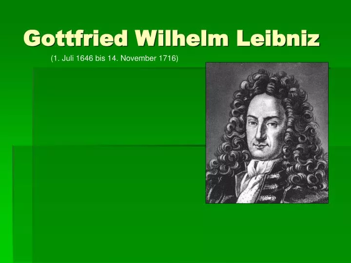 gottfried wilhelm leibniz