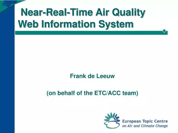 near real time air quality web information system