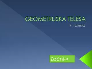 GEOMETRIJSKA TELESA