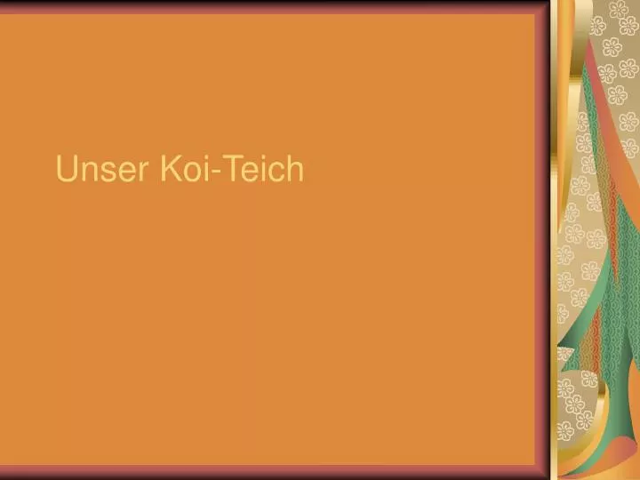 unser koi teich