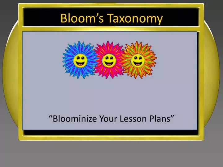 bloom s taxonomy