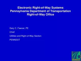 Electronic Right-of-Way Systems