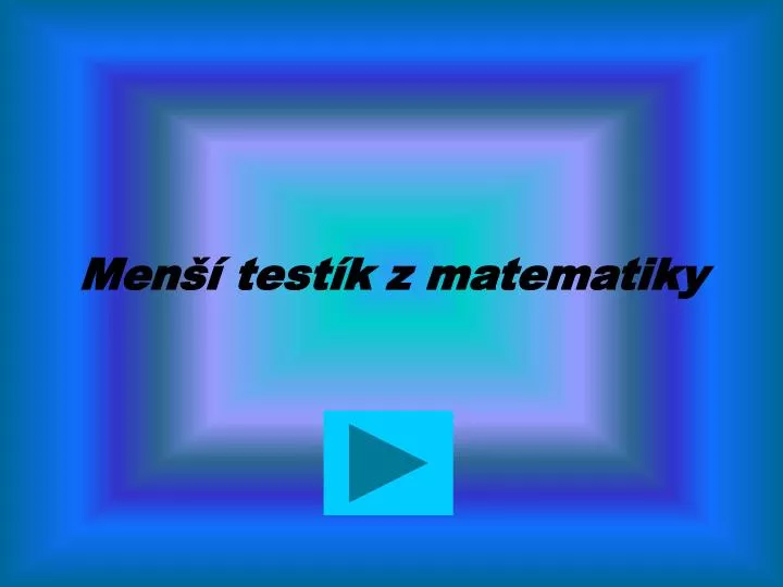 men test k z matematiky