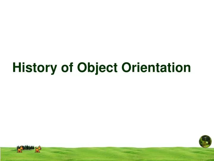 history of object orientation