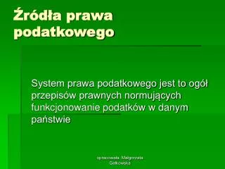 r d a prawa podatkowego