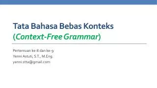tata bahasa bebas konteks context free grammar