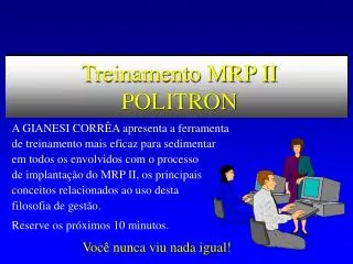 treinamento mrp ii politron