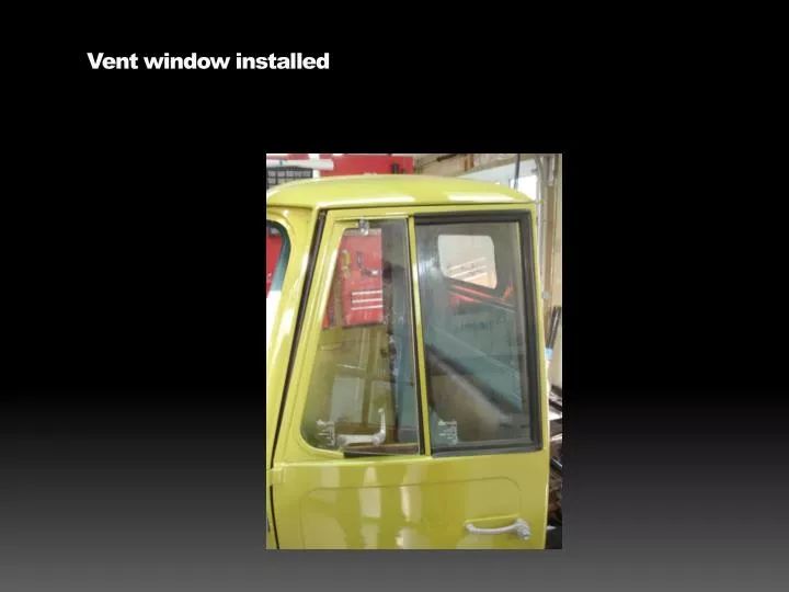 vent window installed