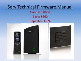 iServ Technical Firmware Manual