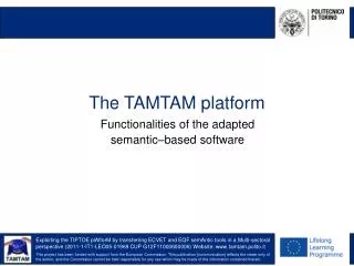 The TAMTAM platform