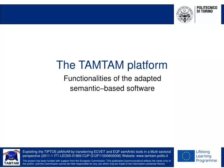 the tamtam platform