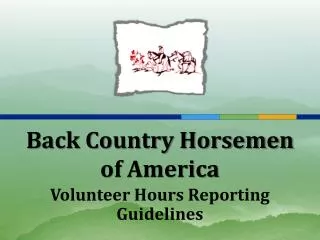 Back Country Horsemen of America