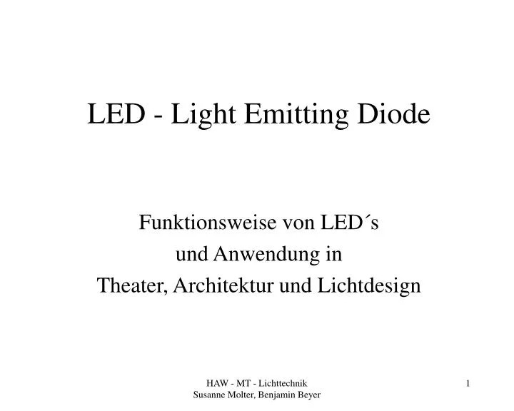 led light emitting diode