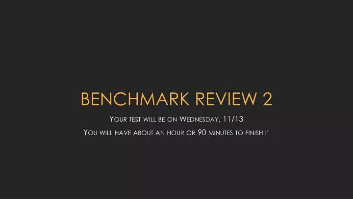 benchmark review 2
