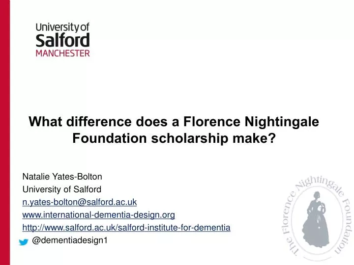 what difference does a florence nightingale foundation scholarship make