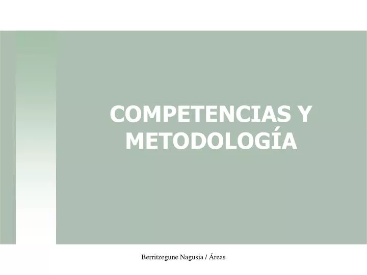 competencias y metodolog a