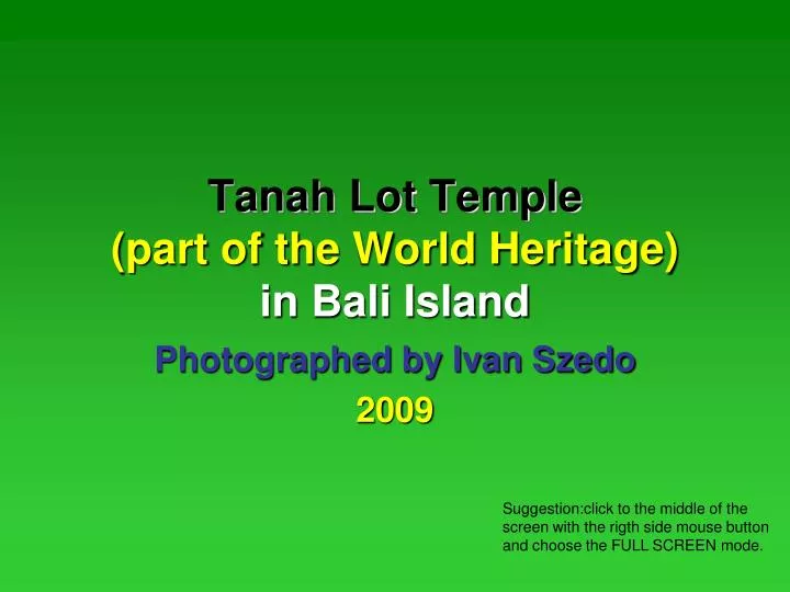 tanah lot temple part of the world heritage in bali island